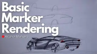 Marker Rendering Tutorial | Basics of Alcohol Marker Rendering | A Quick Car Render