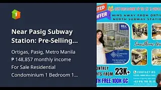 Near Pasig Subway Station: Pre-Selling Condo at the Sapphire Bloc in Ortigas Pasig