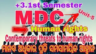 +3.1st Semester MDC .human rights unit-5. Contemporary threats to human rights  . 
