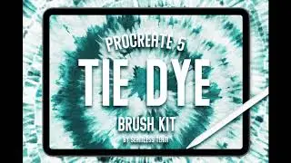 Tie Dye Procreate 5 Brushes - 4 Simple Patterns