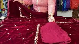 Velvet hand work suit #Dm for order number 8198878835