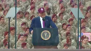 RAW: President Trump speaks to soldiers at Fort Bragg
