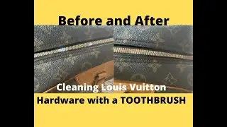 Как почистить фурнитуру и молнию Louis Vuitton с помощью зубной щетки