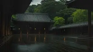 Ancient Stones & Rainfall | Serene Courtyard Ambience for Study & Meditation