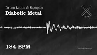 Diabolic Metal Drum Beats Loops - 184 BPM. Royalty-Free Samples Set 2 #PiecesSounds