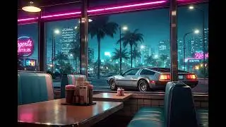 80s Diner After Midnight | Late Night Synthwave Ambience