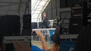 Nita Strauss playing at her guitar clinic at Gear Fest 2018.