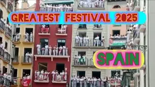San Fermin fiesta Explosive Start 2025, Spain | Greatest festival of 6 july 2025 in Pamplona,Spain