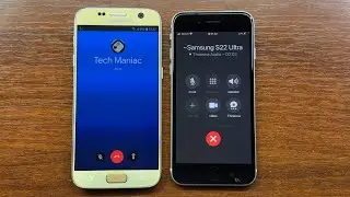 Samsung Galaxy S7 против Apple iPhone SE 3. Google Duo Meet против Threema Apps. Входящий звонок. Android против iOS.