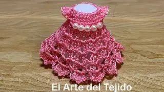 Paso a paso funda para salero tejido a gancho