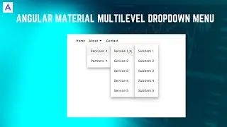 How to create multilevel dropdown menu using Angular Material ?