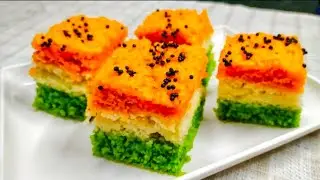 Republic day special tricolor Dhokla recipe # suji ka instant Dhokla 