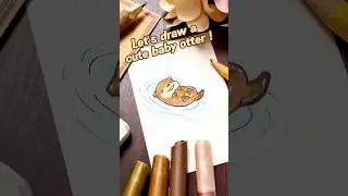 Cute otter drawing anyone can Try! 🦦 ✏️