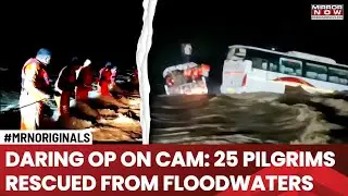 Bus Trapped In Floodwaters, 25 Passengers Rescued In Bhavnagar; Daring Rescue Operation On Cam