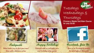 Digital Menus - Olive Garden, Standish, UK