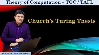 Church's Turing Thesis || Theory of Computation