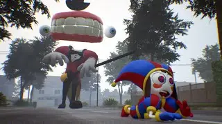 Pomni x Caine The Amazing Digital Circus Giant Monster Caine Zombie  | ACGame Animations