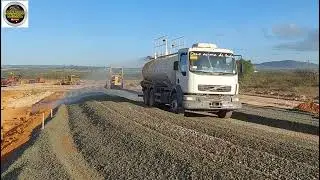 Homogeneização base de bgs motoniveladora cat 140k/motorgrader/patrola/niveleuse/