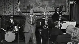 Leif Juster. Nordpolvisa. 1960 tallet, på Engebret Kafe. Arild Andresen, Bias Bernhoft, Bjørn Sand.