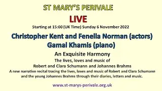 St Mary's Perivale LIVE: Christopher Kent and Fenella Norman (actors), Gamal Khamis (piano)