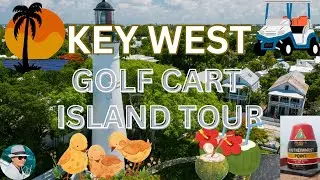 Exploring Key West in Style!🐓 Golf Cart Tour, Sunset Views, & Tropical Fun 🌴🌅🥥