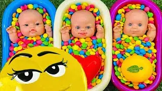 7 Minutes Satisfying Video | Mixing Funny Candy ASMR & Make Up in 3 Bathtubs with Baby Shark Slime