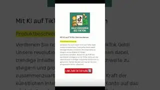 Verdienen Sie noch heute mit KI auf TikTok Geld! Unsere revolution&auml;ren Tools helfen Ihnen dabei!