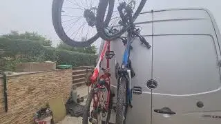 Lolorack DIY bike holder on Sprinter Campervan