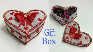 How To Make A Gift Box Easy / Valentine's Day Craft Ideas / Foam Sheet Craft