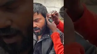 Ear Cleaning in India &ndash; Surprisingly Relaxing Experience! | ASMR Street Barber