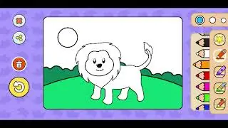 Lucas & Ruby Paint || Coloring Game Page Part-79 || क से कबूतर अ से अनार abcd phonics song kids अआइई