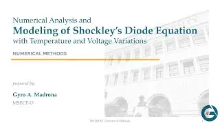Numerical Analysis and Modeling of Shockley's Diode Equation with Temperature and Voltage Variations