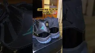 Jordan 11 cap and gown vs gamma blue 🔥both heat #jordan11 #retro11s #gamma11s#capandgown#short