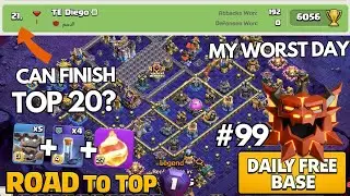 TOP 20 at RISK After a Terrible Day? | FREE TH18 BASE LINK | Daily Ranked Attacks #99