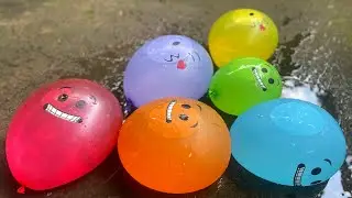 Blowing Balloons ASMR, Popping Water Balloons, Long Slide Game With Cow Elephant Gorilla Hippo Tiger