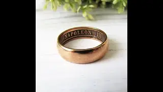 Antique Bronze Napoleon Coin Ring