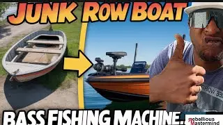 From 1970&rsquo;s Junk Row Boat into a MODERN Bass Fishing Machine! 😳🔥