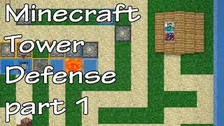 Minecraft Tower Defense Ep.1 / Stupid Ghasts part 1 - two riders (30 waves)