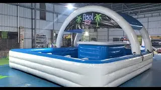 Water Rides Inflatable Pool Bar With Seats Leisure Sports Entertainment Floating Bar Table For Pool