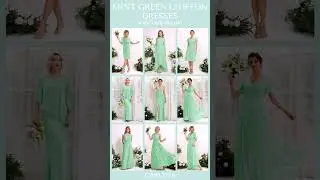 ✨ Mint Green Magic: The Most Stunning Chiffon Bridesmaid Dresses! ✨