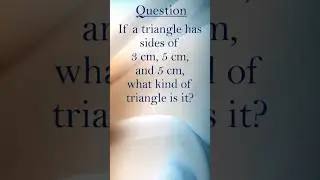 What Type of Triangle is this? #maths #triangle