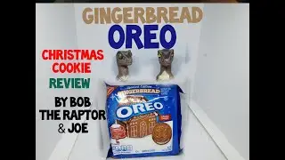 Gingerbread Oreo Cookie Food Review Dinosaurs Bob the Raptor & Joe #oreo #gingerbread #dinosaurs