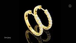 Diamond Hoop Earrings.#DiamondJewelry#LuxuryJewelry #IcedOutJewelry#TrendingJewelry