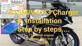 Bike Battery charger for mobile install step by step.#r15v3 #r15 #unboxing R15M/V4/V3 