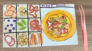 How to Make a Paper Pizza Shop | DIY Mini Pizza Craft