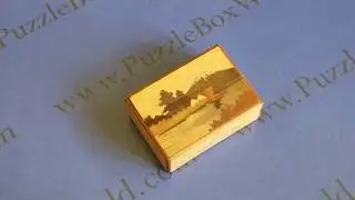 Vintage 3 sun 2 step Sansui Zougan Japanese Puzzle Box