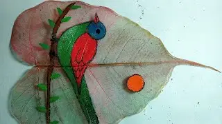How to draw | paint on peepal leaf