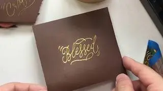 Gold foil on leather experiment