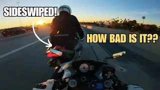 GROUP RIDE ENDS POORLY (I LAID IT DOWN) | GSXR600 | Motovlog #16