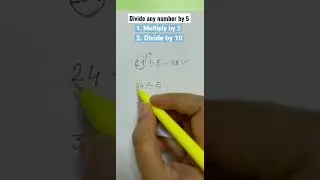 Divide any number by 5 in just seconds #math #youtube #shorts #tutor #mathtrick #learning